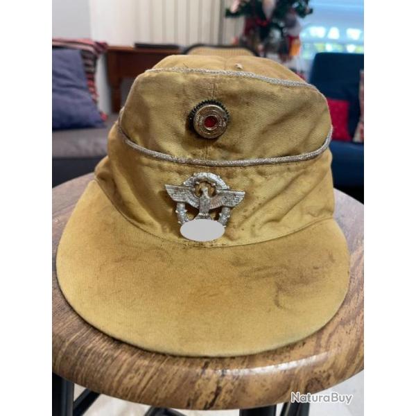 une casquette allemande tropicale de police xx ww2