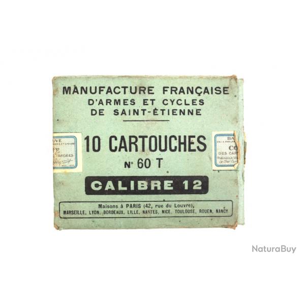 CARTOUCHE 12 MANUFRANCE POUDRE T - BOITE COMPLETE