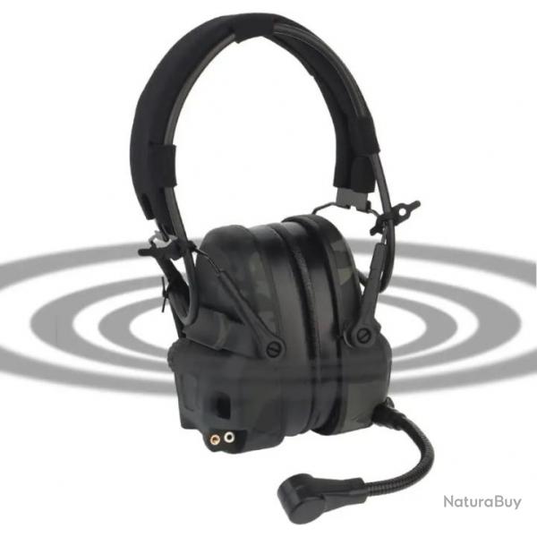 Casque de protection auditive anti-bruit CAMOUFLAGE NOIR