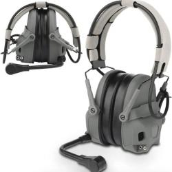 Casque d'écoute Pickup tactique Airsoft sans réduction de bruit -GRIS  LIVRAISON GRATUITE