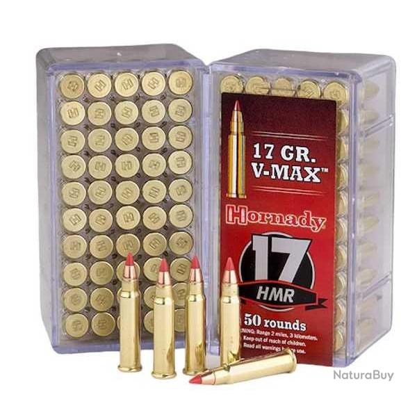 BOITE DE 50 CARTOUCHES HORNADY V-MAX CAL.17HMR 17GR