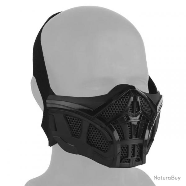 Masque en silicone  mailles respirantes Ajustable -*NOIR-