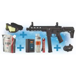 Pack de Noel replique AEG Battle X + point rouge + masque 1J + batterie et chargeur