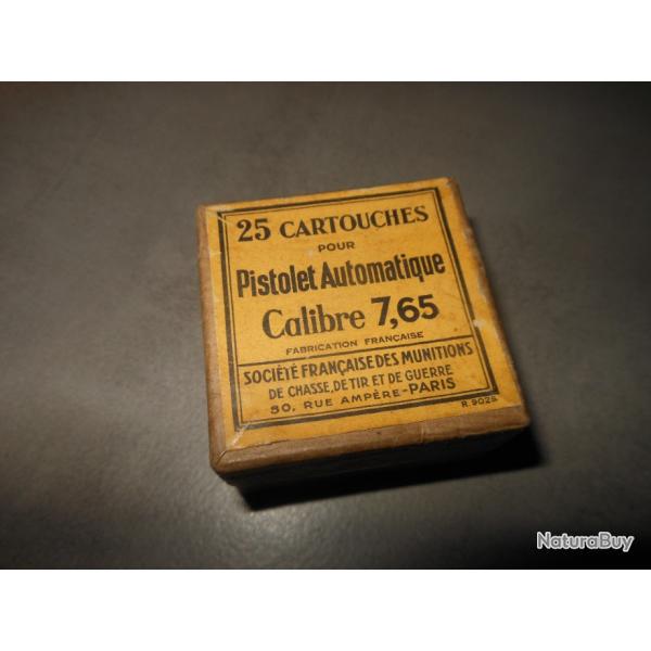 BOITE VIDE N 2 POUR CARTOUCHES DE CALIBRE 7.65 MM.