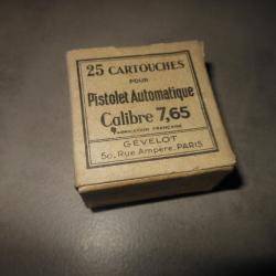 BOITE VIDE N° 3 POUR CARTOUCHES DE CALIBRE 7.65 MM.