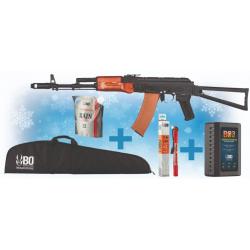 Pack de Noel réplique AEG AK74 + batterie Lipo + chargeur + housse 1J