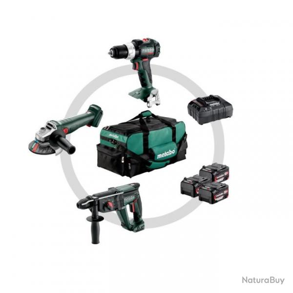 Pack 3 machines Metabo Combo Set 3.1 18V avec mallette de transport