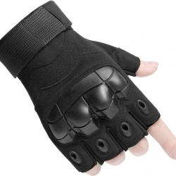 Gants Tactiques Demi-Doigt Hommes Femmes Sport de Plein air pour Combat, Militaire, Moto, Paintball