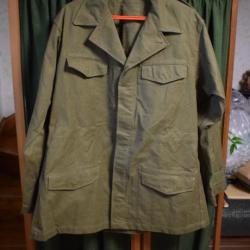 VESTE DE COMBAT TTA 47, TROUPES DE MONTAGNE RABAT SIMPLE DATEE 52 GUERRE D'INDOCHINE