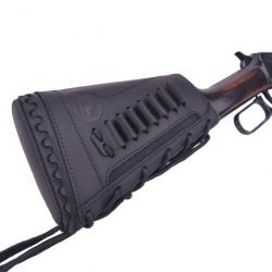 Support de cartouche de fusil en cuir pour droitier Black(.357 30-30) - LIVRAISON GRATUITE !!