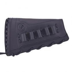 Support de cartouche de fusil en cuir pour droitier Black (16GA) - LIVRAISON GRATUITE !!