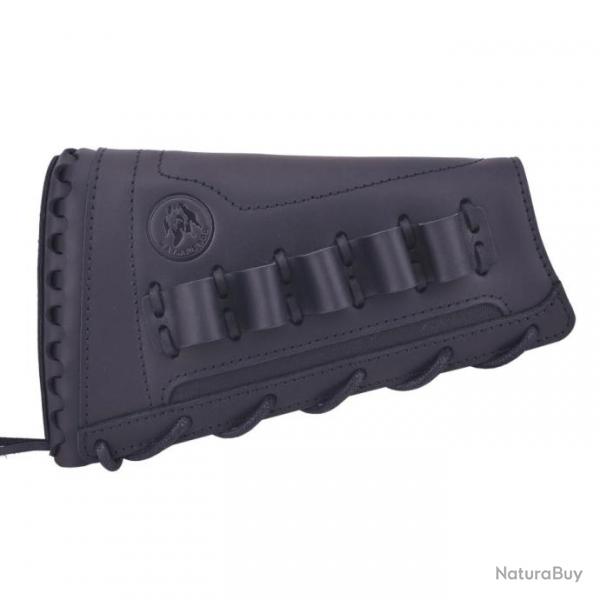 Support de cartouche de fusil en cuir pour droitier Black (16GA) - LIVRAISON GRATUITE !!