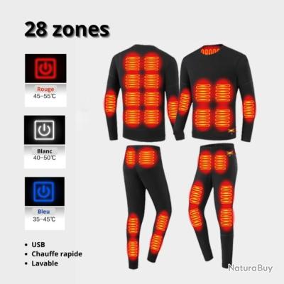 Vêtement Chauffant Mixte Pantalon Chauffant électrique Pour Homme Et Femme - Polaire Thermique - Pour Randonnée, Ski, Snowboard, Moto, Pêche Pantalon Chauffant Pour Homme