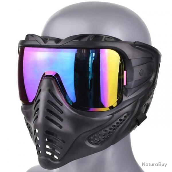 Masque facial antibue pour paintball -*MULTICOLORE