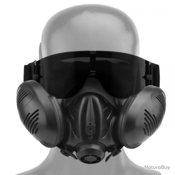 Demi-masques tactiques Airsoft avec des lunettes de miroir LIVRAISON GRATUITE !!