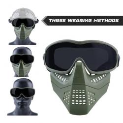 Masque de Protection complet Airsoft avec lunettes -*OD1 LIVRAISON GRATUITE !!