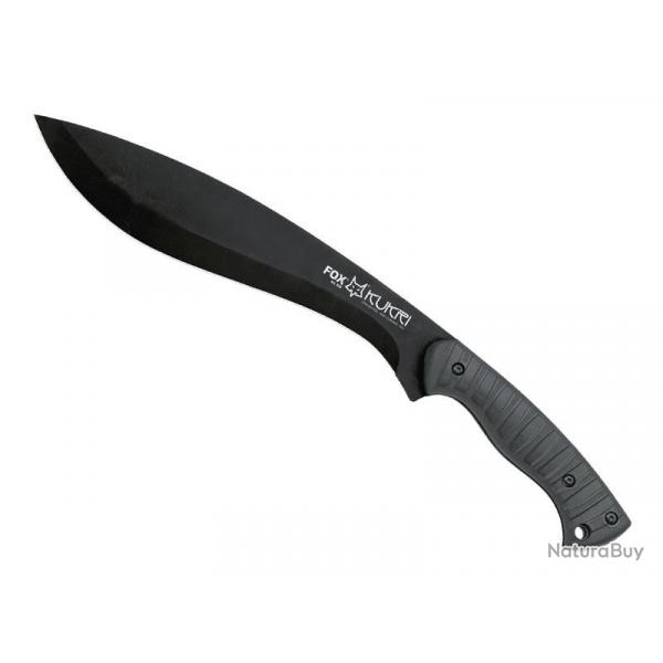 BEL1933 KUKRI FOX KNIVES PRODUCTION LAME ACIER NOIR 26CM MANCHE ABS NOIR + ETUI NEUF