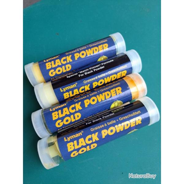 1 lot de 4 tubes graisse LYMAN  pour presse Lyman 4500 (black powder gold)