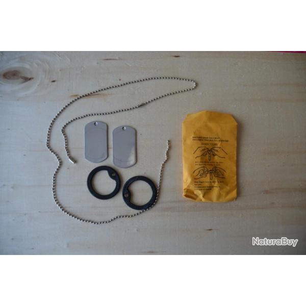 5 jeux de Plaque d'identit US vierge  (Dog tag) Neuf