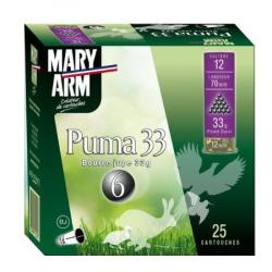 MARY ARM Cartouches de chasse Puma 33 - par boite de 25  12  / 70  33g - MUNITIONS LISSES , 12 , PLO