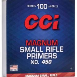 AMORCES CCI MAGNUM SMALL RIFLE 450 SR PAR 100