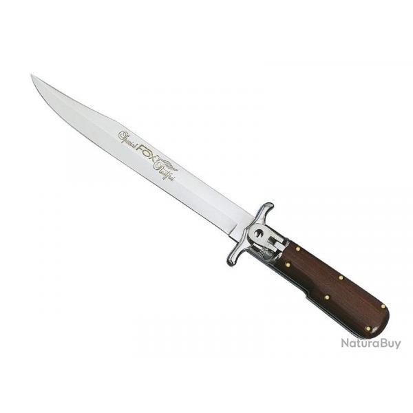 BEL1941 POIGNARD PLIANT FOX KNIVES PRODUCTION "SPECIAL HUNTER" LAME 19CM + ETUI CUIR NEUF