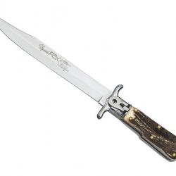 BEL1942 POIGNARD PLIANT FOX KNIVES PRODUCTION "SPECIAL HUNTER" LAME 19CM MANCHE CERF NEUF