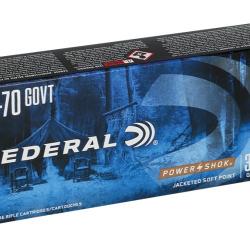 Munitions FEDERAL Cal.45-70 Power Shok 300gr  par 20