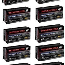 Lot de 10 Boîtes de 50 cartouches 22LR Subsonic max 42g - Livraison Offerte - Destock'22LR