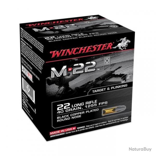 400 Cartouches Winchester 22LR M22 40gr LRN - Livraison Offerte - Destock'22LR