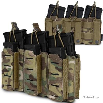 IDOGEAR Tactique LSR 9mm 556 Mag Pouch Triple Mag Carrier