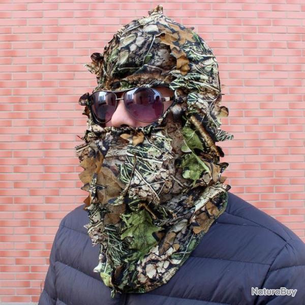 Cagoule de chasse camouflage 3D - LIVRAISON GRATUITE