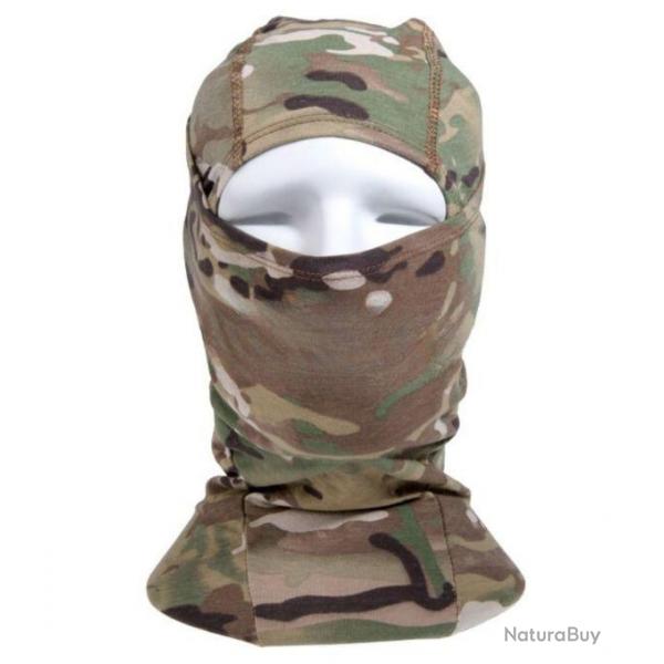 Cagoule Balaclava Tactique V2 "Ninja" (Delta Tactics) Multicam