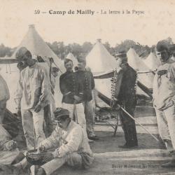 CPA - CAMP de MAILLY- La lettre a la Payse