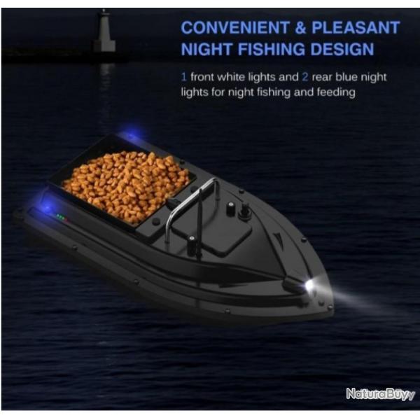 Bateau Amorceur Silencieux Tlcommand  LED Haute Qualit LIVRAISON GRATUITE ref:245