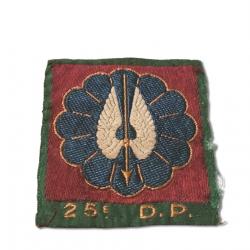 Insigne tissus  de la 25° Division Parachutiste H-60 mm L-55 mm