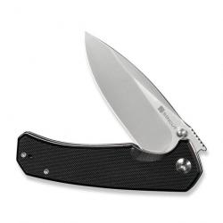 Couteau SENCUT Skarnax Lame Drop Point Acier 9Cr18MoV Manche G10 Noir Liner Lock IKBS S240251