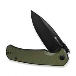 Couteau SENCUT Skarnax Lame Drop Point Acier 9Cr18MoV Manche G10 Green Liner Lock IKBS S240252