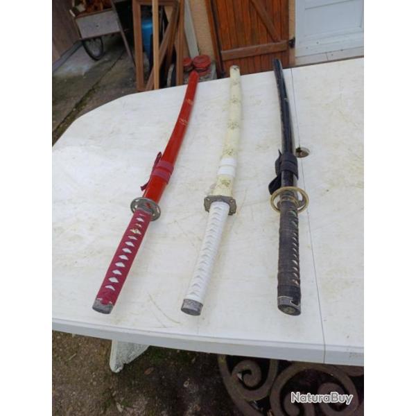 3 Katanas Stanless Steel