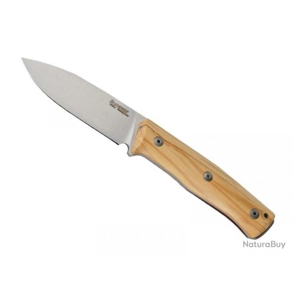 BEL1961 POIGNARD LIONSTEEL "B35" LAME 9CM ACIER SLEIPNER MANCHE OLIVIER + ETUI CUIR NEUF