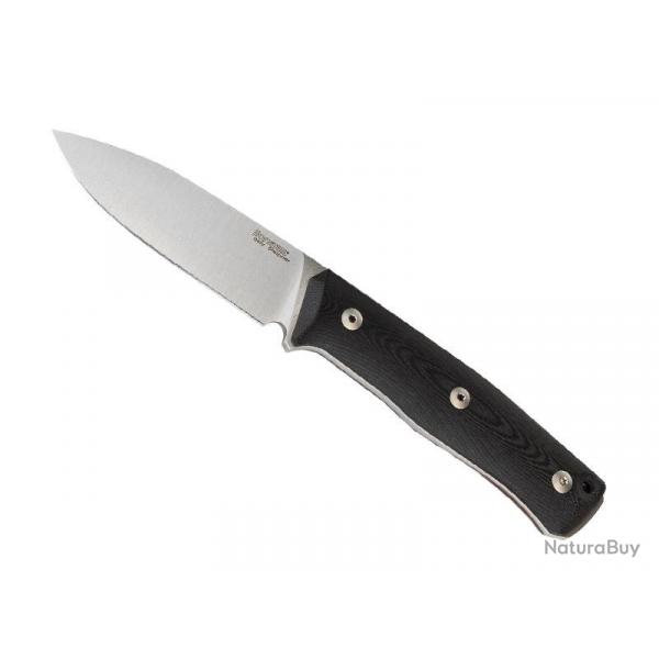 BEL1963 POIGNARD LIONSTEEL LAME 9CM ACIER SLEIPNEIR MANCHE G10 NOIR + ETUI CUIR NEUF