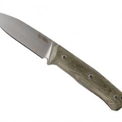 BEL1964 POIGNARD LIONSTEEL "B35" LAME 9CM SLEIPNER MANCHE MICARTA VERT + ETUI CUIR NEUF