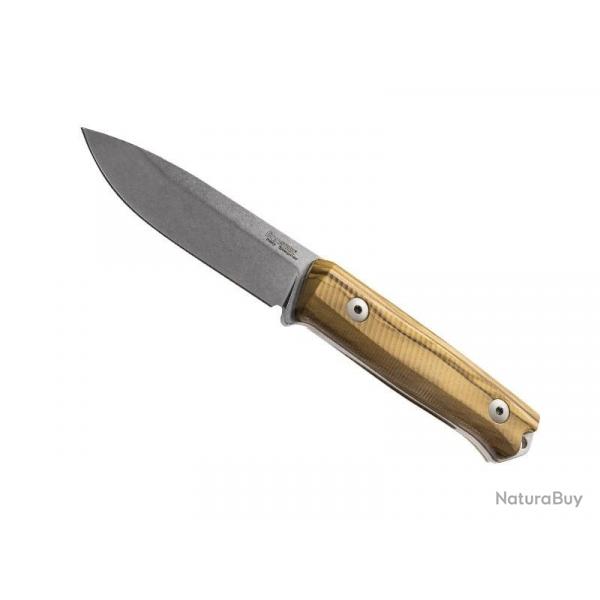 BEL1965 POIGNARD LIONSTEEL "B40" LAME 10CM ACIER SLEIPNER STONEWASHED MANCHE OLIVIER + ETUI NEUF