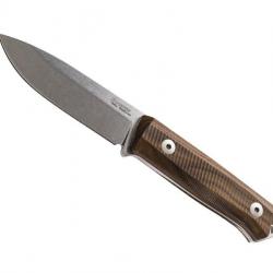 BEL1966 POIGNARD LIONSTEEL "B40" LAME 10CM ACIER SLEIPNER STONEWASHED MANCHE BOIS DE SANTOS NEUF