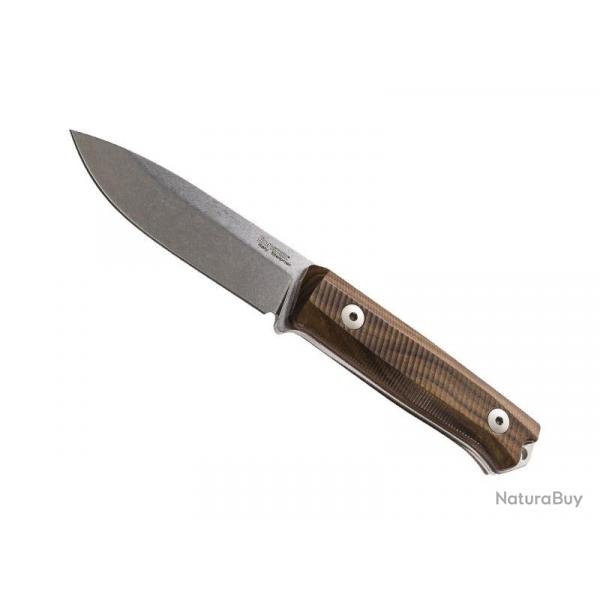 BEL1966 POIGNARD LIONSTEEL "B40" LAME 10CM ACIER SLEIPNER STONEWASHED MANCHE BOIS DE SANTOS NEUF