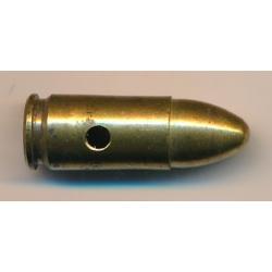 Une  cartouche de 9mm Para  Police type Boxer FMJ par S&B  . Italie  balle laiton 2024