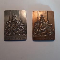 2 Plaquettes  16e Coucours National et International de TIR  LE  MANS  1909