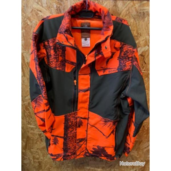 VESTE CHASSE SOFTSHELL CAMO ORANGE SOMLYS