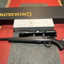 Carabine Browning T-BOLT gaucher cal 17HMR avec lunette Hawke 3x9x40 et modérateur de son