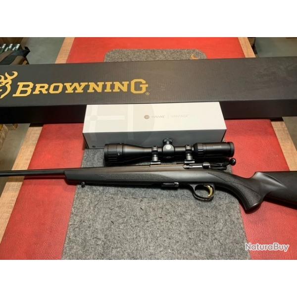 Carabine Browning T-BOLT gaucher cal 17HMR avec lunette Hawke 3x9x40 et modrateur de son